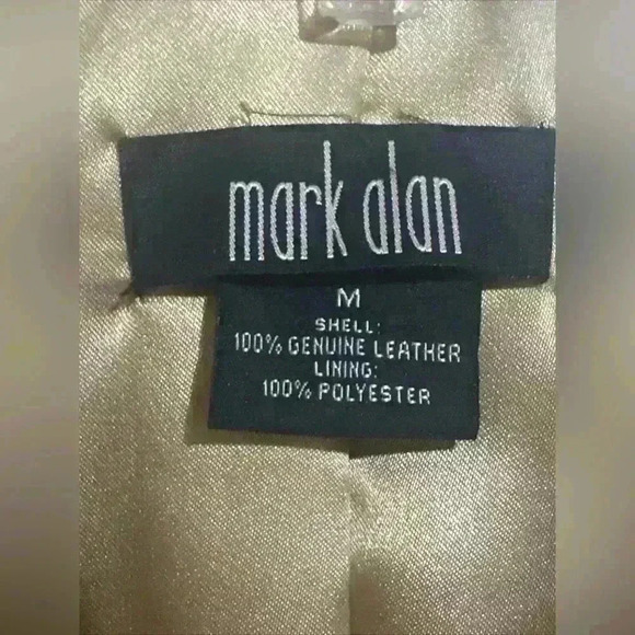 Mark Alan Leopard Leather Jacket M animal print mob boss classic preppy - Picture 3 of 5